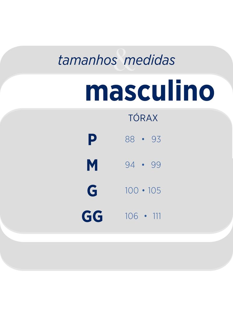 TABELA MASCULINA JAQUETA